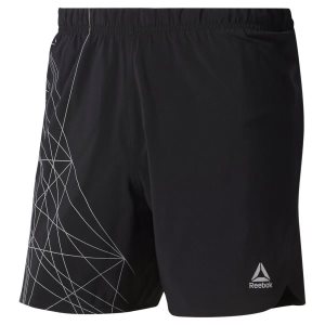 Reebok Running Reflective Kurze Hose Herren - Schwarz - DE 573-FPM